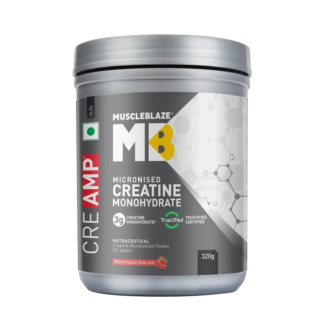 MuscleBlaze Micronised Creatine Monohydrate WATERMELON KOOL AID (80 Servings, 320g)