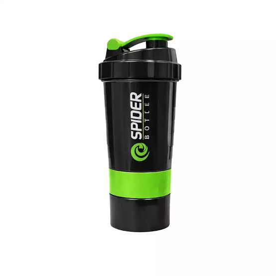 SPIDER SHAKER , 500+ML , BLACK & GREEN , 3 PART