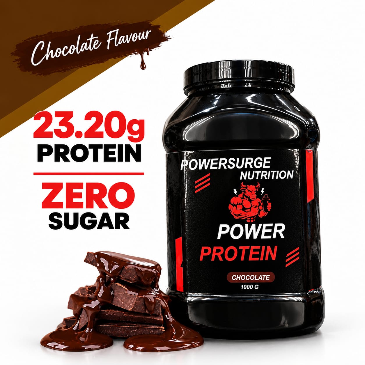 POWER PROTEIN , 1KG , 20 SERVING ( CHOCOLET FLAVOUR )