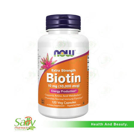 Biotin 10 mg (10,000 mcg), 120 Veg Capsules