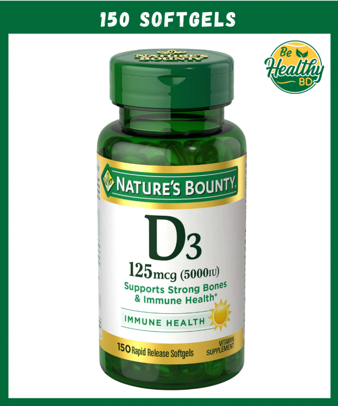 Nature’s Bounty Vitamin D3 (125 mcg – 5,000 IU) – 150 softgels