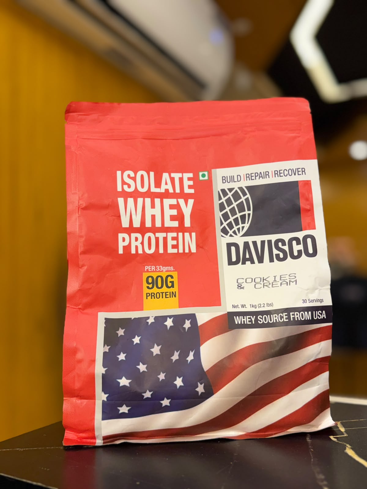 DAVISCO ISOLATE WHEY PROTEIN , 1KG , 30 SERVING , COOKIES & CREAM