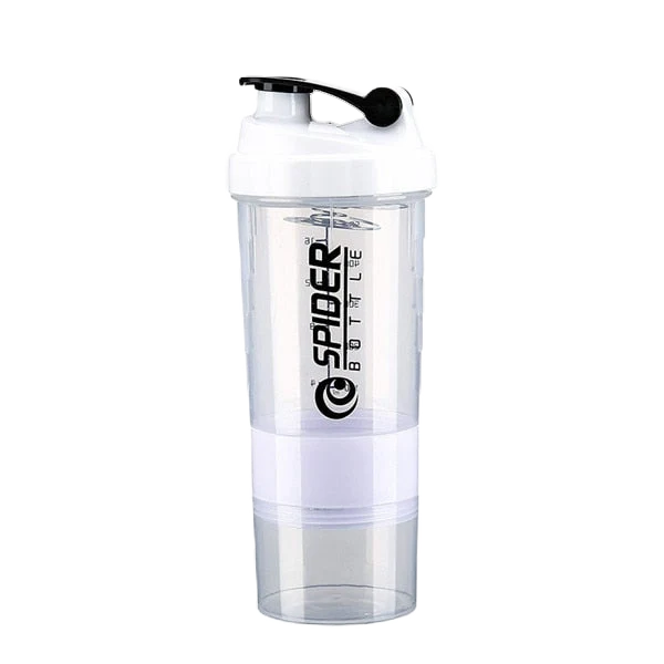 Spider Shaker Bottle 500ml , TRANSPARANT WHITE