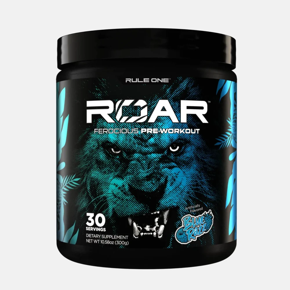 Rule 1 R1 Roar Pre-Workout blue razz 30 Serve