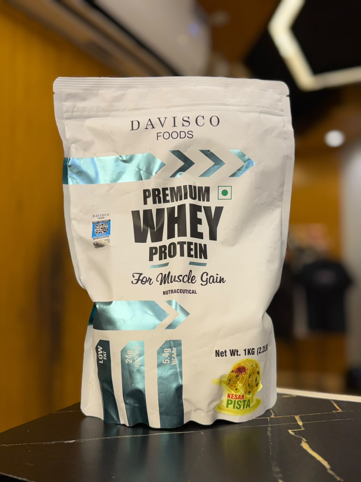 DAVISCO PREMIUM Whey Protein , KESAR PISTA 1kg , 33 SERVING
