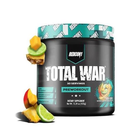 REDCON1 Total War Pre Workout Powder | Baja Bomb | 320mg Caffeine (30 Servings)