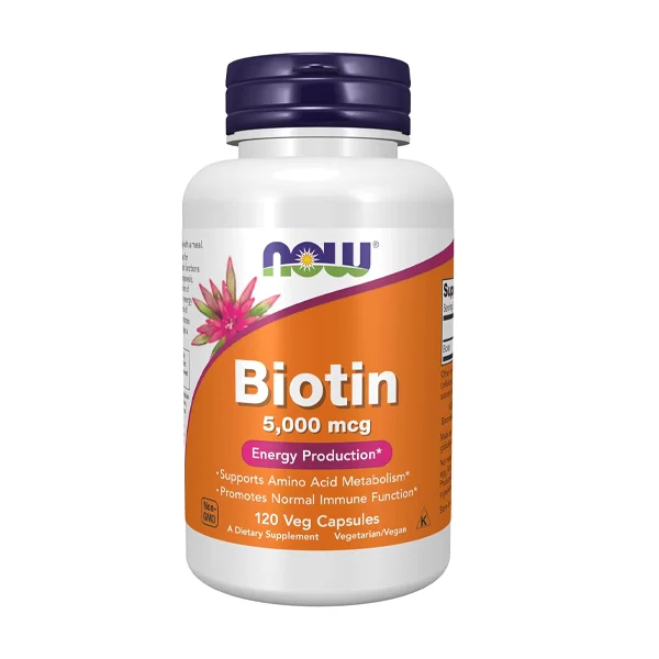 Biotin 5 mg (5,000 mcg), 60 Veg Capsules