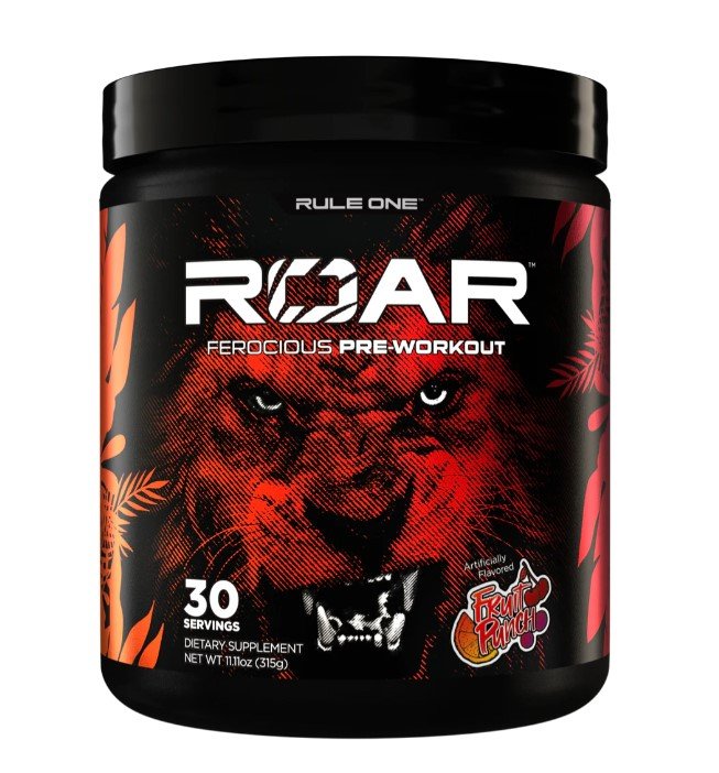 Rule 1 R1 Roar Pre-Workout fruit punch 30 Serve