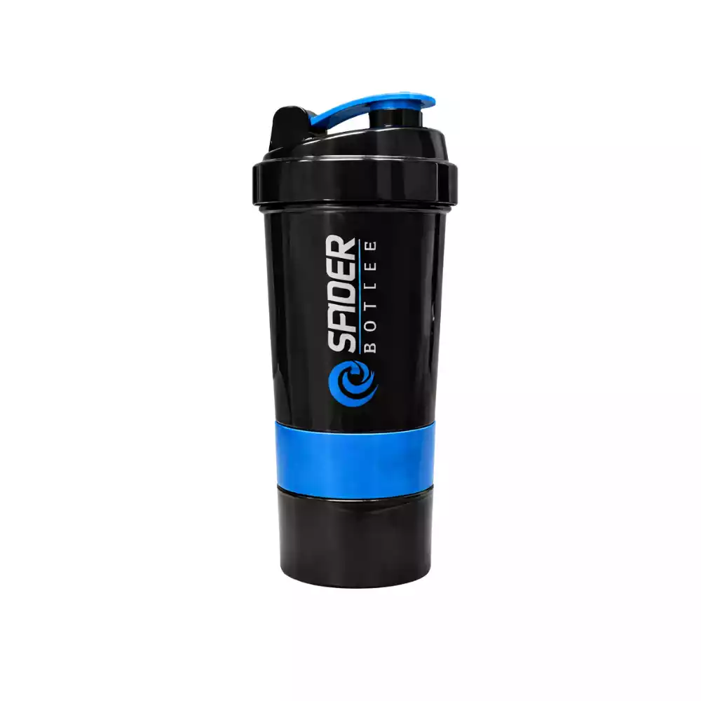 SPIDER SHAKER , 500+ML , BLACK & BLUE , 3 PART
